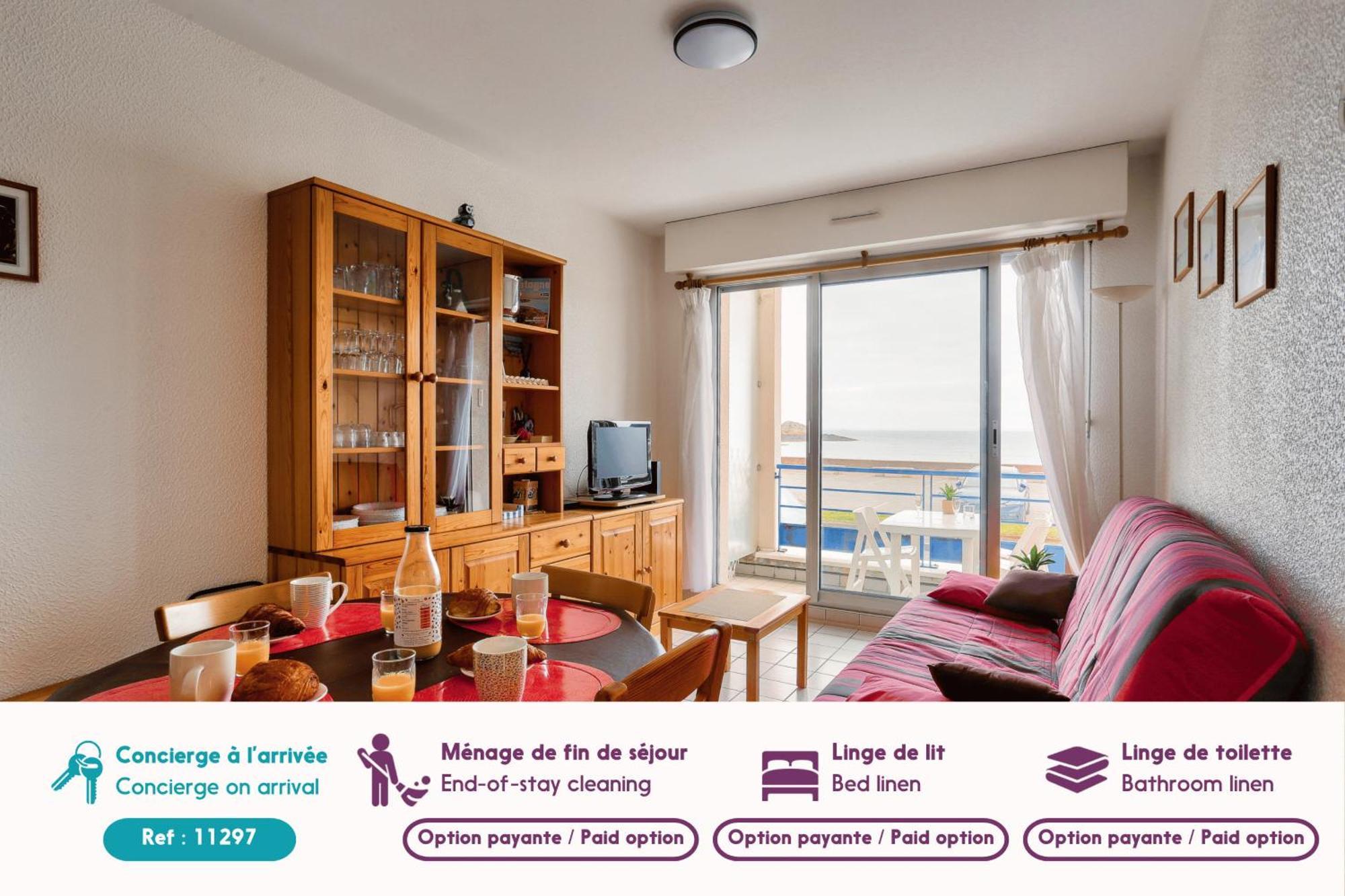 Face Mer A 85M Plage - Appart 2 Adultes 2 Enfants エルキ エクステリア 写真